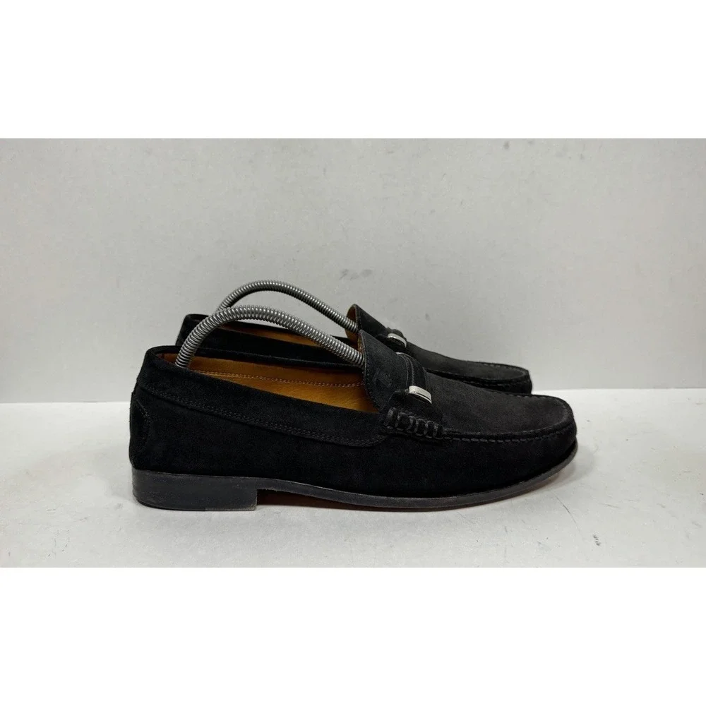 Tod's Gommino Loafers Black Suede Men's Size 10 US‎ Made in Italy
